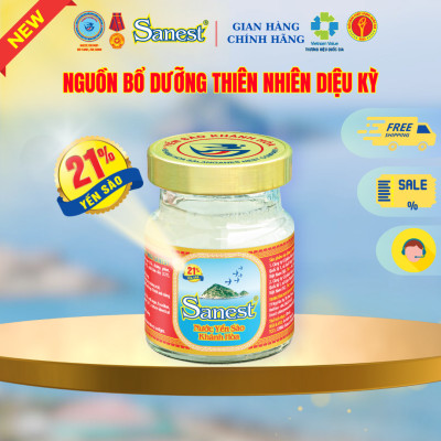  NEW [ Combo 20 lọ] Nước Yến sào Khánh Hòa Sanest 21% - Có đường