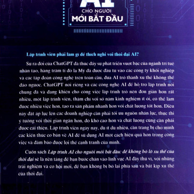 Sách - Lập Trình AI Cho Người Mới Bắt Đầu - Để Không Bỏ Lỡ Xu Thế Của Thời Đại