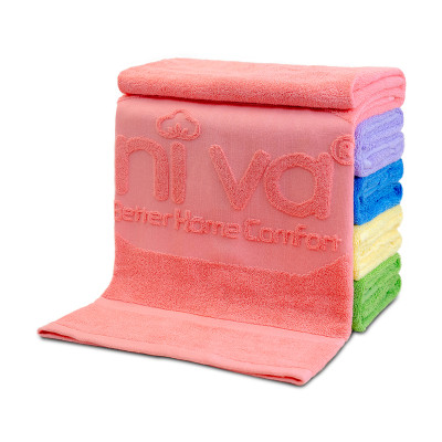 Combo 2 Khăn Tắm Cotton Tự Nhiên 100%  Xuất Nhật Niva BJ3 Mềm Mịn Thấm Hút, An Toàn, Trơn Kích Thước 700x1400 mm