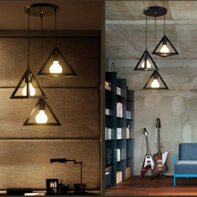 Bộ đèn thả bàn ăn PALETE kiểu dáng độc đáo trang trí nội thất - kèm bóng LED và đế ốp trần