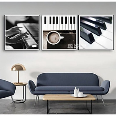 (ẢNH THẬT) Tranh treo tường âm nhạc 33 trang trí decor phòng học âm nhạc kèm đinh