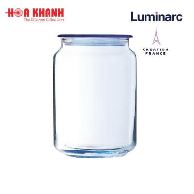 Combo 3 hũ thủy tinh Luminarc Rondo Blue 0,5L - 0,75L - 1L