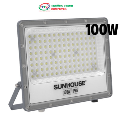 Đèn Pha led ECO Sunhouse 100W SHE-LECPL01 Sử dụng Chip LED ,Tuổi thọ 25.000 giờ