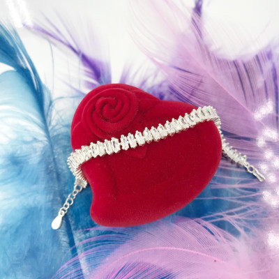 Vòng Tay Nữ Bạc 925 Dãy Đá CZ Cao Cấp Sang Trọng BẠC HIỂU MINH LTU548