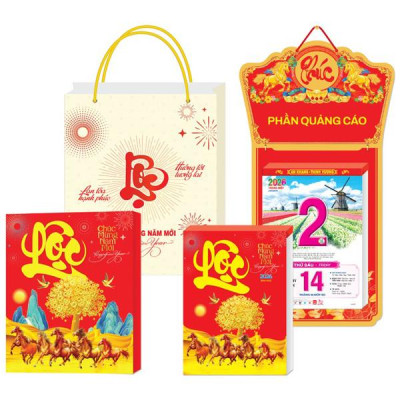 Lịch Bloc Siêu Cực Đại 2026 - Sắc Màu Thế Giới - Hạnh Phúc - Đại Việt Á DVA04A - Chữ Phúc