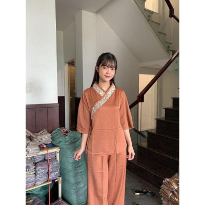 ĐỒ LAM ĐI CHÙA  MẪU LỤA PHÁP Cao Cấp