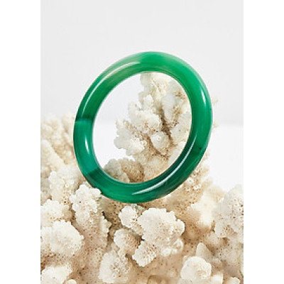 Vòng tay mã não xanh thiên nhiên bản tròn dày 10mm mệnh mộc hỏa - Ngọc Qúy Gemstones