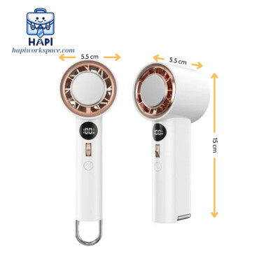 Quạt cầm tay mini hàng chính hãng WiWU Cooling High Speed Fan Wi-FS016: Thiết kế sang trọng, có sò lạnh, tốc độ gió cao