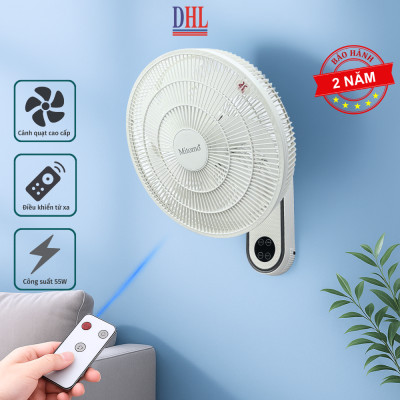 Quạt treo tường FTT-60AEC-D39W có remote, công suất 60W, hẹn giờ thông minh lên đến 12 tiếng - hàng chính hãng Bảo hành 2 năm