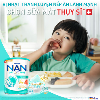 [Tặng Đồ chơi toán học cân bằng] Bộ 2 lon Sữa bột Nestlé NAN OPTIPRO PLUS 4 800g/lon với 5HMO Giúp tiêu hóa tốt + Tăng cường đề kháng - Bé 2-6 tuổi