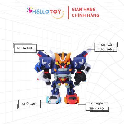 Đồ chơi Robot Little Penta Storm X HC-F-008SD, nhựa PVC, không dùng pin, phù hợp trên 37 tháng, mô hình Hello Carbot