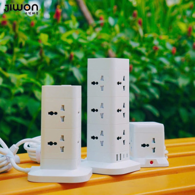 Ổ Cắm Điện Đa Năng JIWON JWD-T0619 (8 ổ cắm, 2 Type-C, 2 USB, Dây 3m) hàng chính hãng