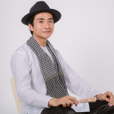 Bộ áo bà ba nam phối áo cate trắng + Quần cate đen - Có bộ bà ba Bigsize