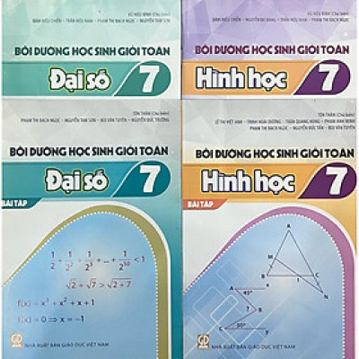 Sách - (Combo 4 cuốn ) Bồi Dưỡng Học sinh giỏi toán 7 đại số + hình học