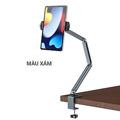 Giá đỡ dành cho iPad/máy tính bảng/điện thoại kẹp bàn 3 khúc cao 78cm hiệu Zaki - Hàng Nhập Khẩu