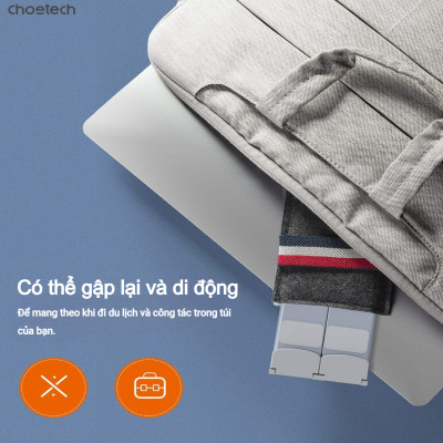 Giá đỡ laptop tản nhiệt gấp gọn Choetech H055 cho máy từ 9