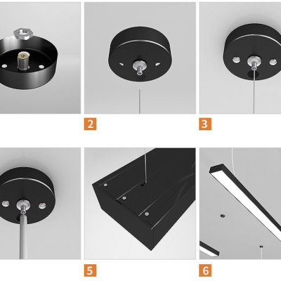 Đèn thả trần AXULY cao cấp khung nhôm ánh sáng trắng hiện đại