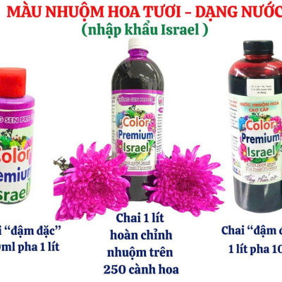 Thuốc bột nhuộm hoa tươi nhập khẩu công nghệ Israel (Hủ Bột Màu 10L - 12L nước màu hoa) chuyên nghiệp nhuộm hoa tươi và an toàn với 20 màu