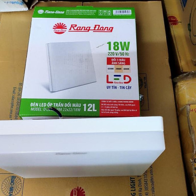 Đèn led ốp trần đổi màu 18W Rạng Đông
