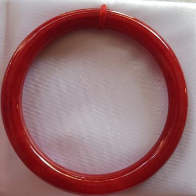 Vòng Cẩm Thạch đỏ đẹp đậm đều bóng xinh quá ni 54mm x cọng 7mm Vòng  chuẩn hợp nữ mạng hỏa mạng thổ 53kg- 60kg đeo đẹp tay may mắn tốt sức khỏe công việc rực rỡ tài lộc ạ Món quà tặng ý nghĩa dành cho Mẹ chính mình & người thân ạ