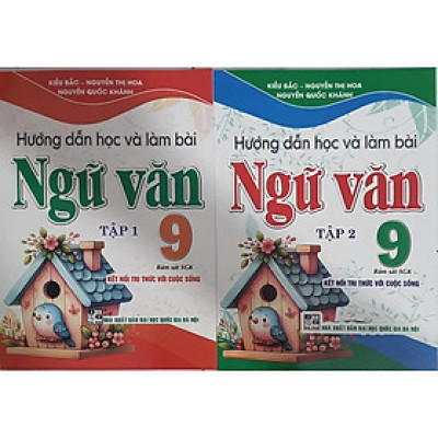 sách - combo hướng dẫn học và làm bài ngữ văn 9 - tập 1 + 2 (bám sát sgk kết nối tri thức với cuộc sống) (bộ 2 cuốn)