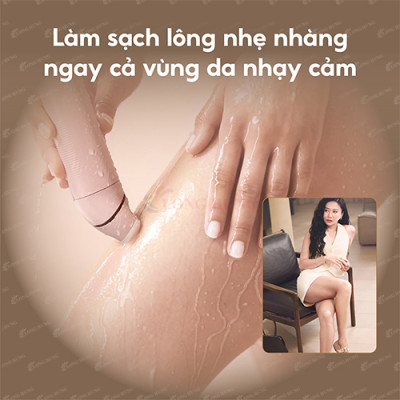 Máy làm sạch lông cho nữ Philips Lady Shaver Series 6000 BRL128/10 - Hàng chính hãng