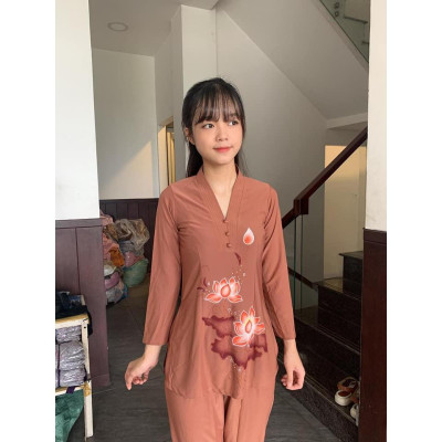 ĐỒ LAM ĐI CHÙA # ĐỒ ĐI CHÙA # PHÁP PHỤC PHẬT GIÁO #BÀ LAI THUN