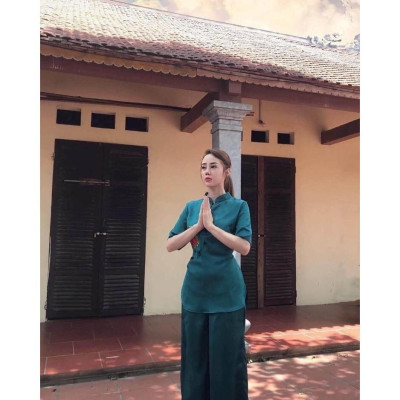 ĐỒ LAM ĐI CHÙA PHÁP PHỤC PHẬT GIÁO ht s11