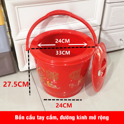 Bồn Cầu Di Động Trong Nhà Chất Liệu Nhựa PP Chân Đế Chống Trơn Trượt VANDO