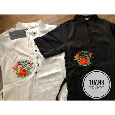 ĐỒ LAM ĐI CHÙA #Mã Freeship Xtra RP028# Đồ Đi Chùa PR028 Vải Lụa Cao Cấp Thêu Hoa Thắt Dây Cực Đẹp