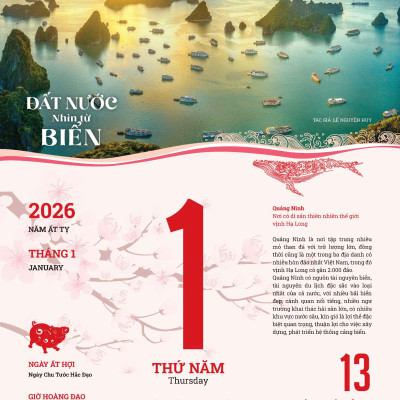 LỊCH 2026 ĐẤT NƯỚC NHÌN TỪ BIỂN – NXB Chính Trị Quốc Gia Sự Thật