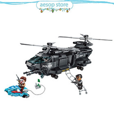 Đồ chơi lắp ráp, xếp hình: Trực thăng vận tải diều hâu đen - Qman 1928 (473 chi tiết)
