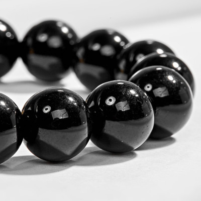 Vòng Tay Nam Đá Obsidian Phối Tỳ Hưu Bạc Mạ Vàng 24K Ngọc Quý Gemstones