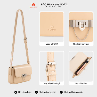 Túi Yuumy ( Thời trang nữ dáng hộp hiện đại size 22 - Túi đeo chéo da Smooth YN298 )