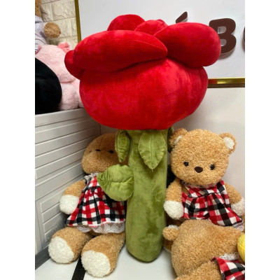 Gấu bông Hoa Hồng Đỏ Khổng Lồ Làm Quà Tặng 20/10, Hoa Hồng Nhồi Bông Cao Cấp Gấu Bông Dễ Thương
