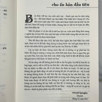 Sách -Sự suy tàn của phương Tây, Hình thái và Hiện thực ( Bìa cứng , bản xin giấy đẹp)