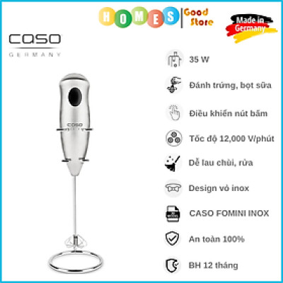 Máy Tạo Bọt Sữa Cầm Tay CASO Fomini Inox 1611 , Tốc Độ Cao 12,000 Vòng/Phút, Công Suất 5W - Hàng Nhập Khẩu Đức