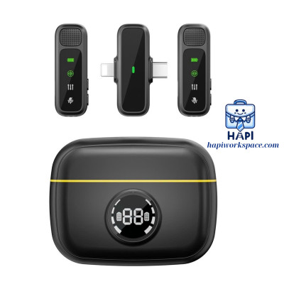 Micro mini không dây hàng chính hãng WiWU 2-in-1 Wi-WM003, Type C + L, hộp sạc tiện lợi