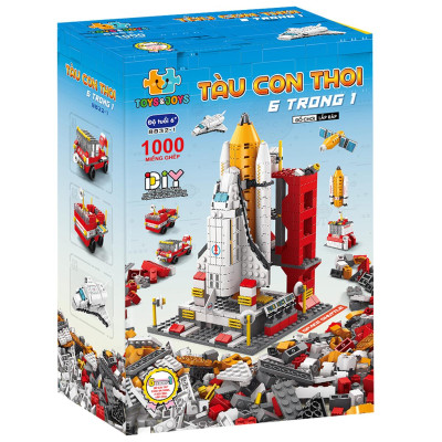 Đồ Chơi Lắp Ráp Tàu Con Thoi 6 Trong 1 - Space Shuttle - Toys&Joys 8832-1 (1000 Mảnh Ghép)