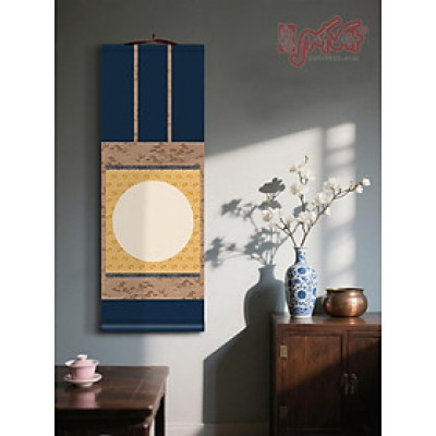 Biểu bồi trục in viền 34x93cm dùng viết thư pháp phong cách thư đạo Nhật