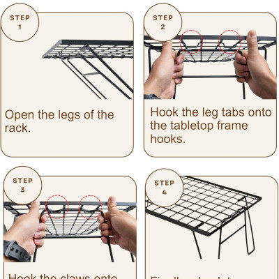 Kệ inox để đồ đa năng Campingmoon T-235A-1T (Kệ đơn) T235A T 235A 1T