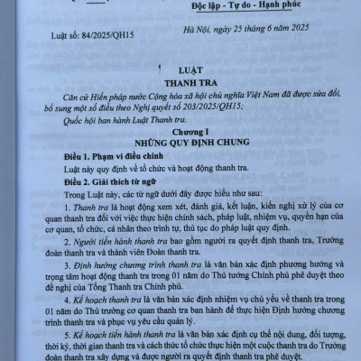 Sách Luật Thanh Tra 2025 – Văn Bản Quy Định, Hướng Dẫn Chi Tiết Thi Hành (V2642T)