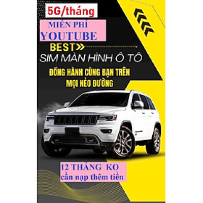 [có eSim] Sim 4G -5G Mobifone chuyên mạng lắp màn hình oto sử dụng 12 tháng không phải nạp thêm tiền- Hàng chính hãng