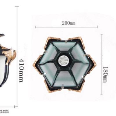 Đèn tường LONSA phong cách cổ điển trang trí nội, ngoại thất sang trọng - kèm bóng LED chuyên dụng (6682).