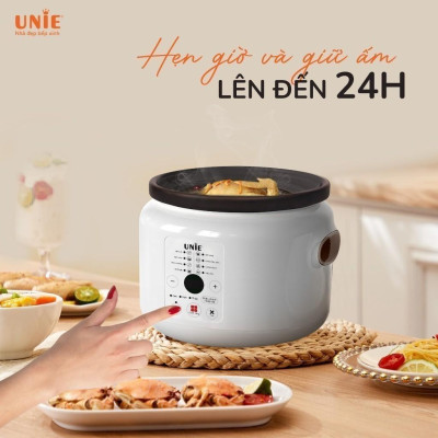 Nồi kho hầm chuyên dụng UNIE USC208, Dung tích 2L, 8 chức năng kho hầm, Lòng nồi gốm Ceramic cao cấp, thiết kế bắt mắt- HÀNG CHÍNH HÃNG 