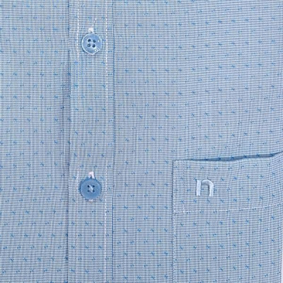 ÁO SƠ MI NAM NGẮN TAY NOVELTY REGULAR FIT RECYCLED