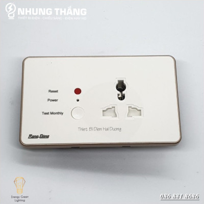 Ổ Cắm Điện An Toàn Tự Động Ngắt Điện Khi Phát Hiện Rò Điện Rạng Đông - Ổ Cắm Âm Tường Chống Giật - Model OCAT01 1C/16A