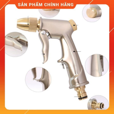Bộ dây vòi xịt nước ️ , tăng áp 3 lần, loại 7m, 10m 206701-1 đầu đồng,cút,nối đen+ móc khoá