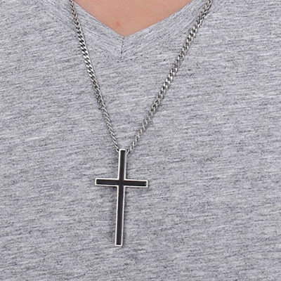 Mặt dây chuyền thánh giá MDC322 (Màu Đen)