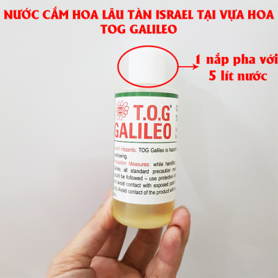 Nước Cắm Hoa Lâu Tàn Tại Vựa Bán Hoa Tươi (Combo 2 Chai 100ml) Nhập Khẩu Israel TOG Galileo Giúp Kiềm Hoa Không Nở Tại Vựa Và Không Thay Nước Trong Xô 5 Ngày Liên Tục